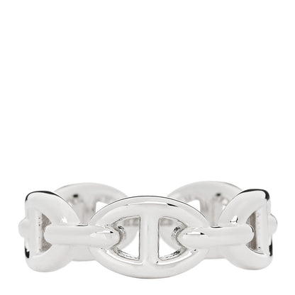 Hermes Sterling Silver PM Chaine d'Ancre Enchainee Band Ring 54 6.75 1 of 7