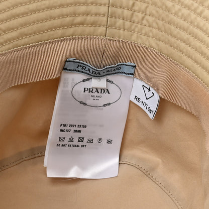 Prada Re-Nylon Metal Triangle Logo Womens Bucket Hat S Deserto 7 of 10