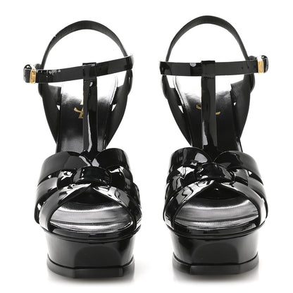 Saint Laurent Patent Tribute 105 Platform Sandals 39 Black 3 of 9