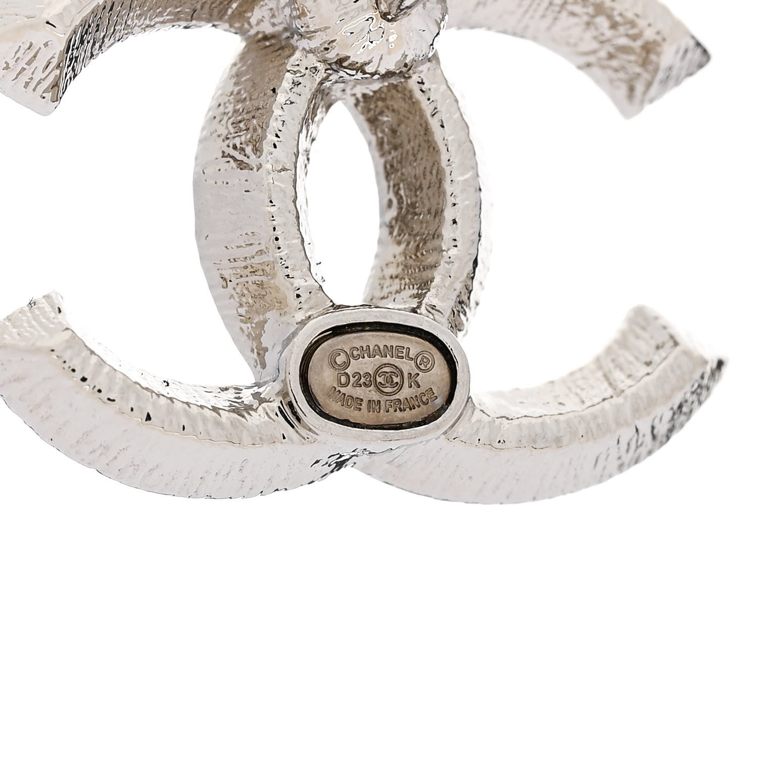 Chanel Crystal CC Earrings Silver 4 of 5