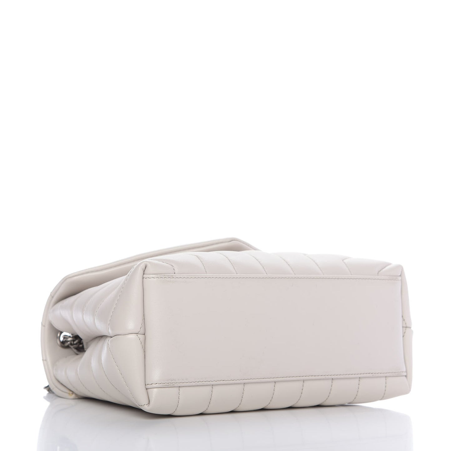 Calfskin Y Quilted Monogram Small Loulou Chain Satchel Granite