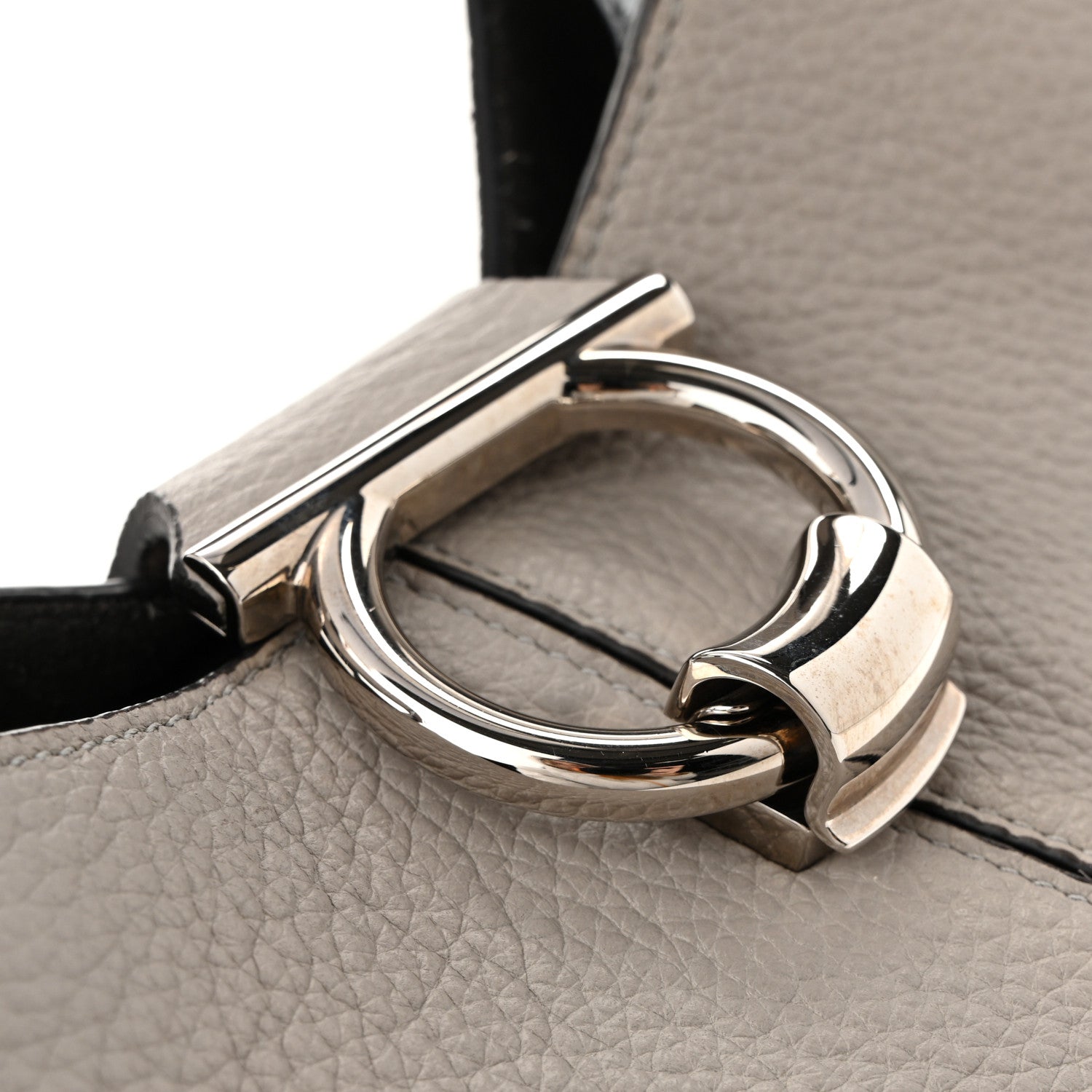 Salvatore Ferragamo Calfskin Margot Hobo Grey 12 of 13