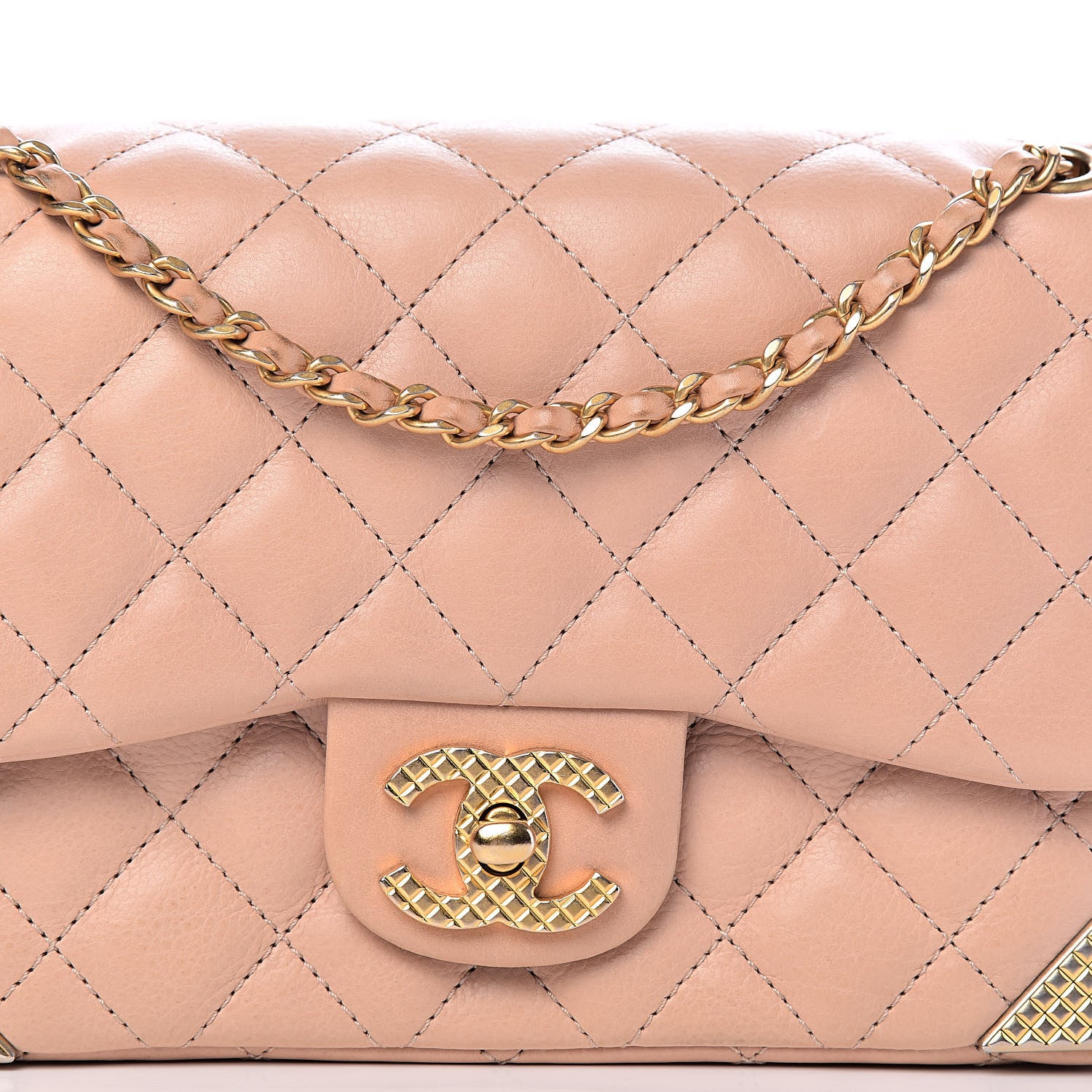 Chanel Calfskin Quilted Mini Rock The Corner Flap Pink 13 of 13