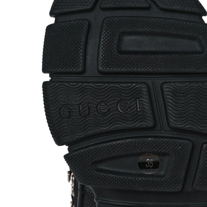 Gucci X SEGA Calfskin Suede Technical Canvas Womens Flashtrek High-Top Sneakers 35 Black 6 of 9