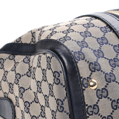 Gucci Monogram Vintage Web Medium Boston Navy Navy 17 of 18