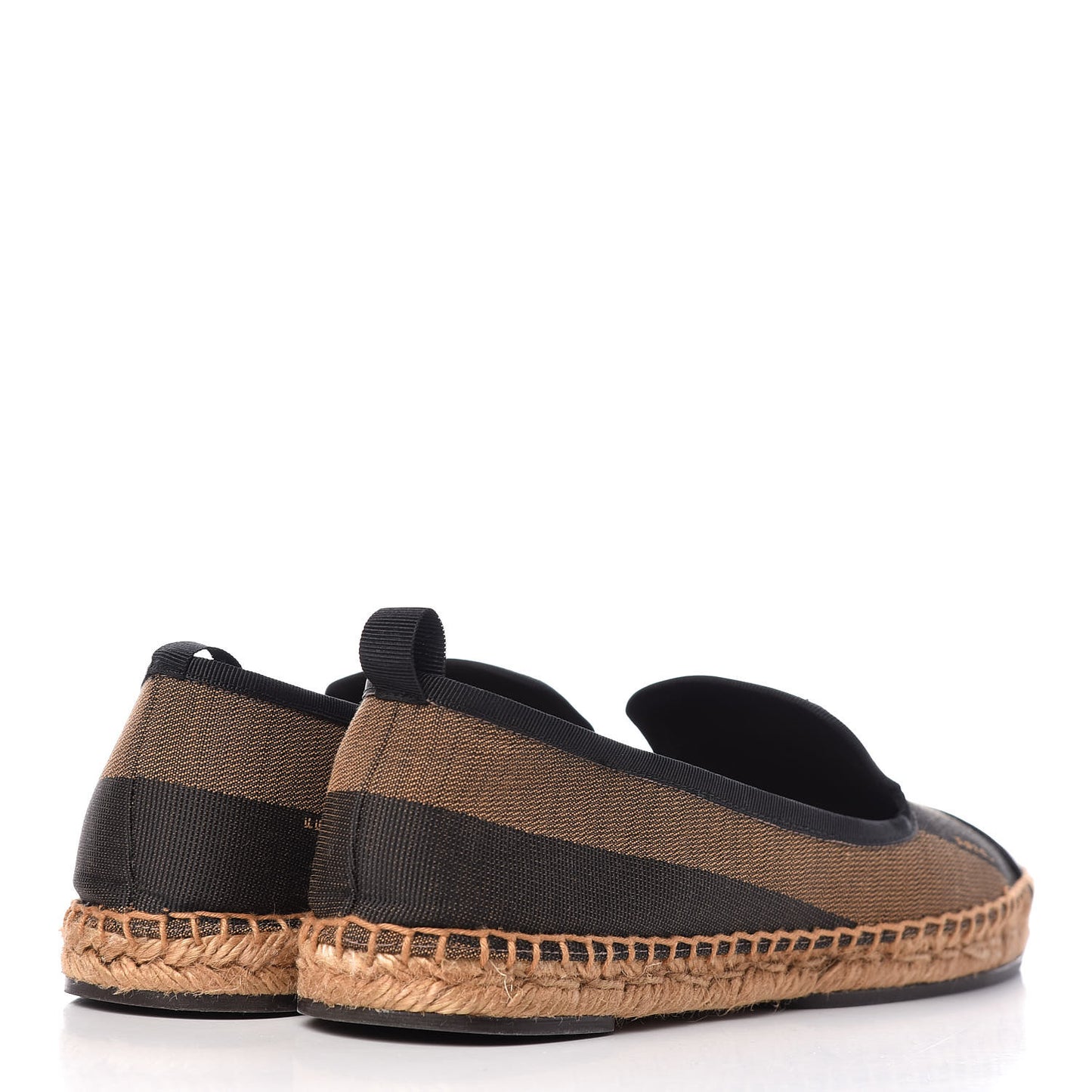 Canvas Pequin Espadrilles 41 Tobacco Black