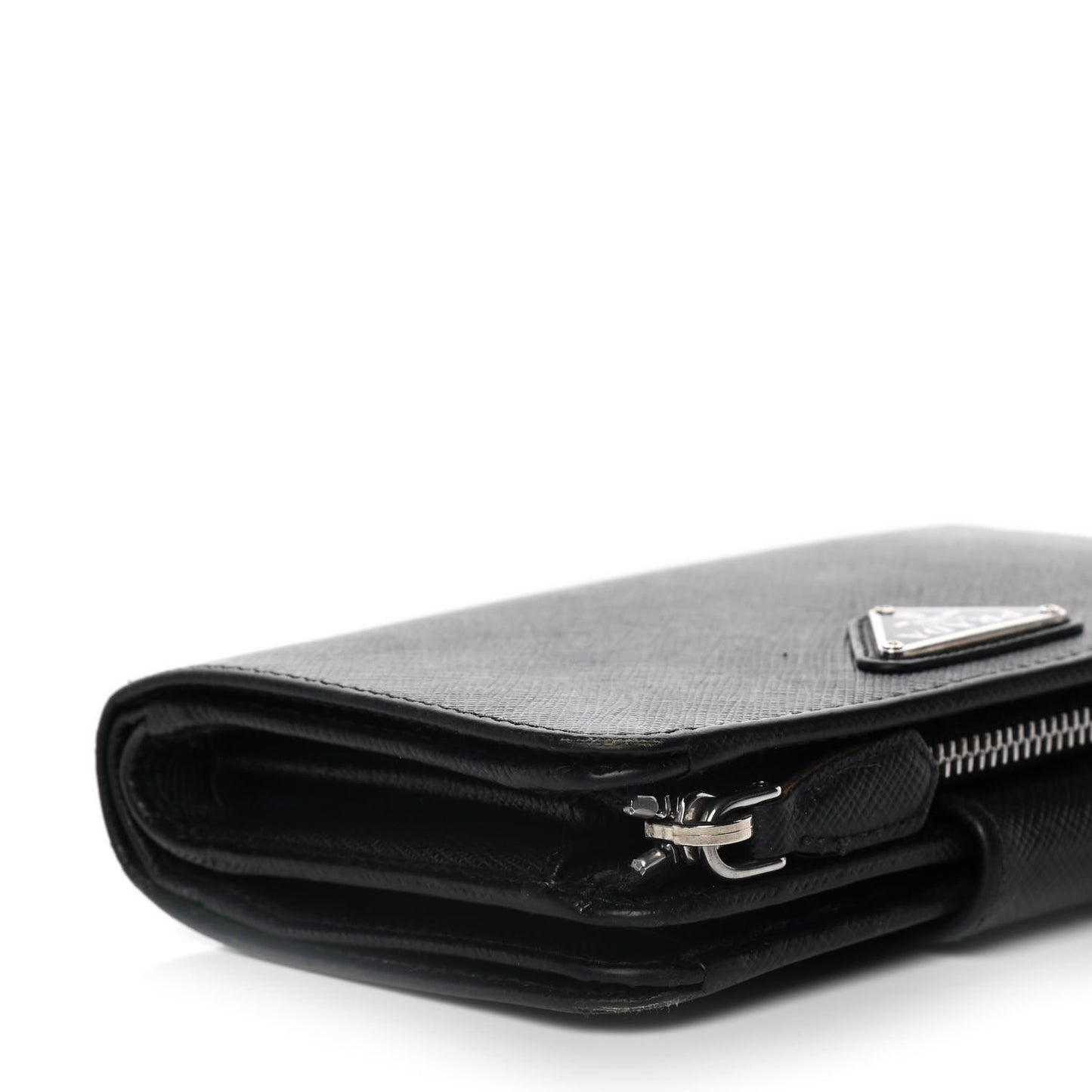 Saffiano Metal Compact Wallet Black