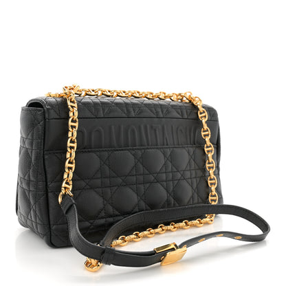 Christian Dior Calfskin Cannage Medium Caro Bag Black 3 of 12