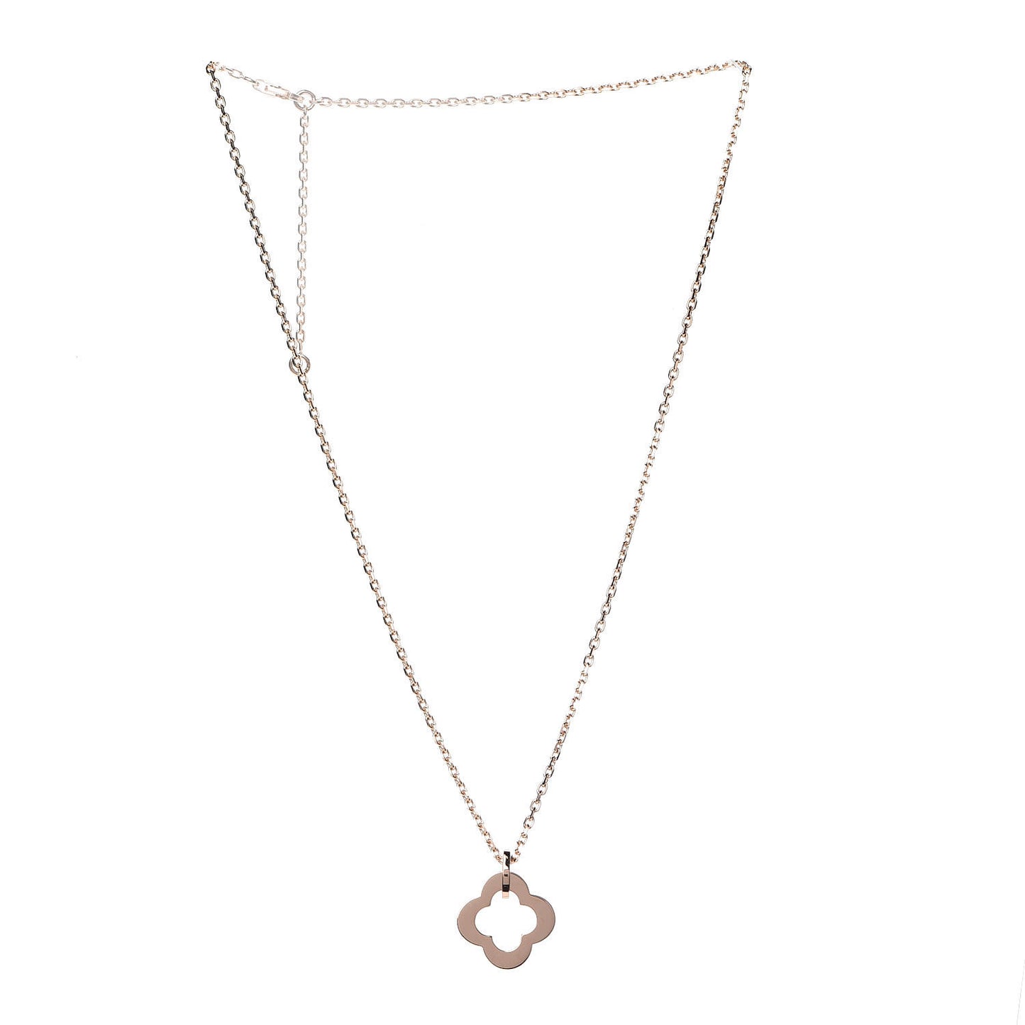 18K Rose Gold Byzantine Alhambra Pendant Necklace