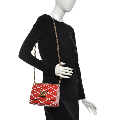 Louis Vuitton Epi Malletage Twist Shoulder Bag PM Rouge 2 of 7