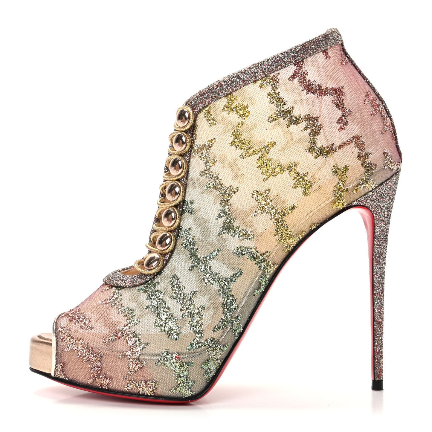 Rete Tulle Top Top 120 Ankle Boots 37 Multicolor