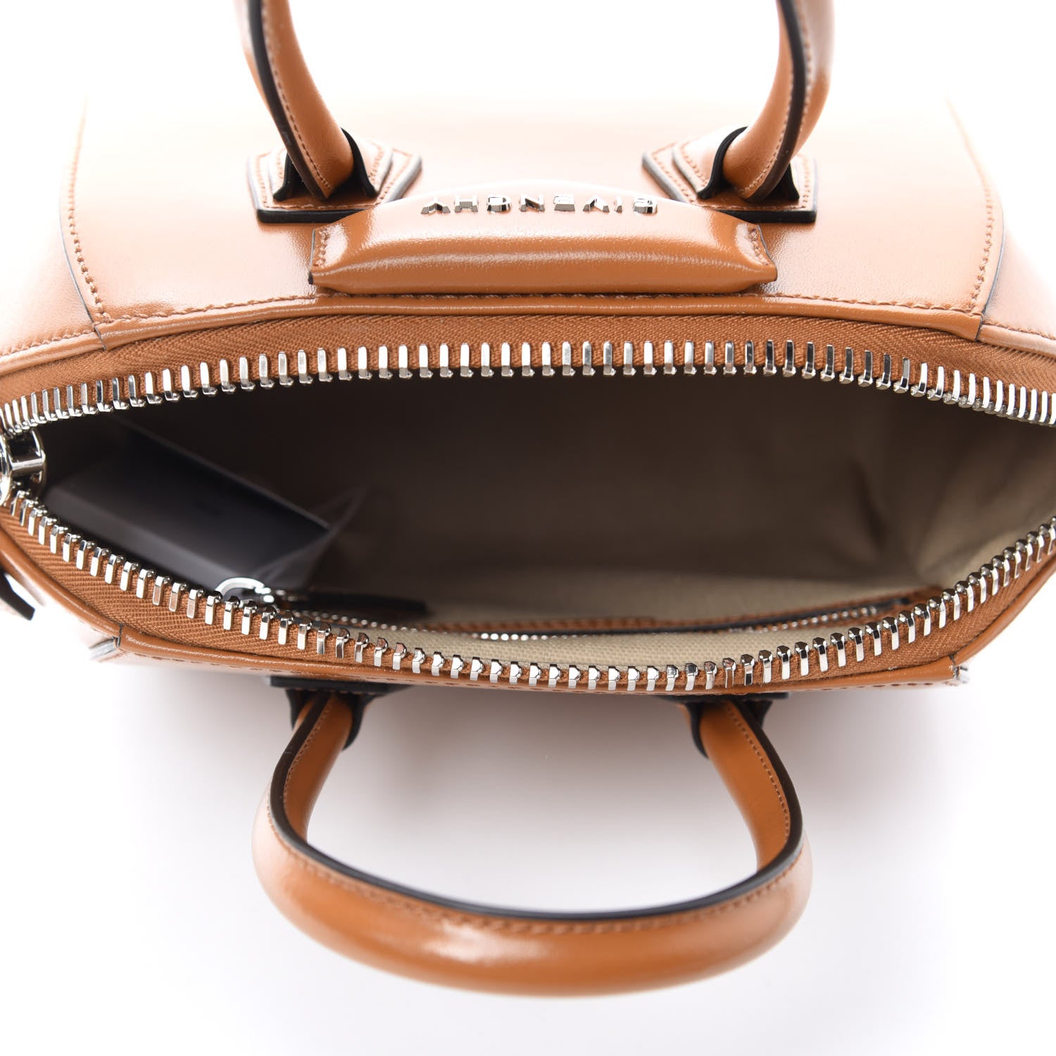 Givenchy Shiny Lord Calfskin Mini Antigona Camel 5 of 10