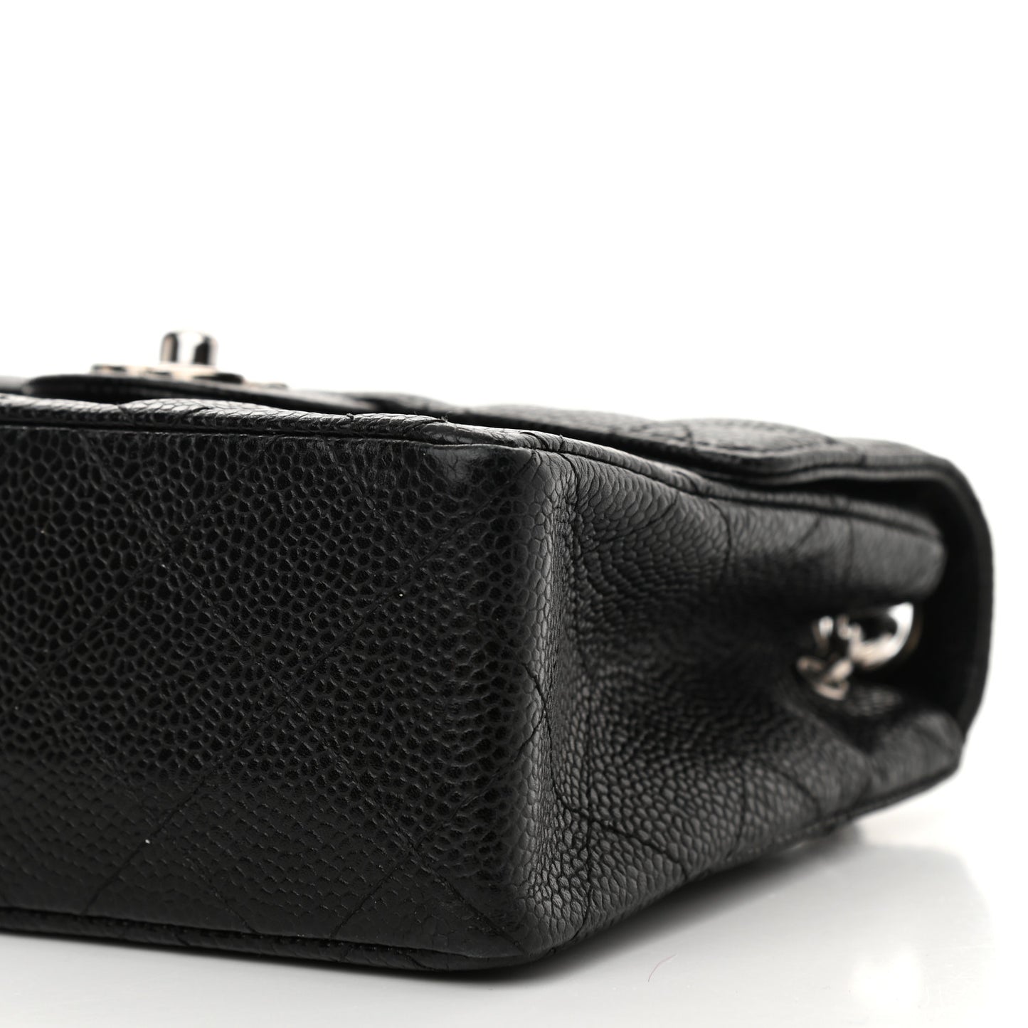 Caviar Quilted Mini Square Flap Black