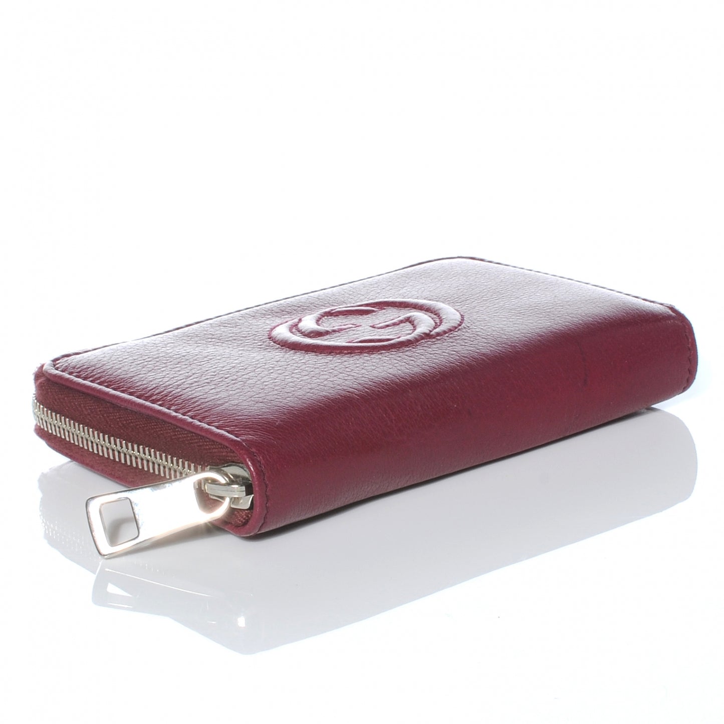 Calfskin Soho Compact Wallet Bordeaux