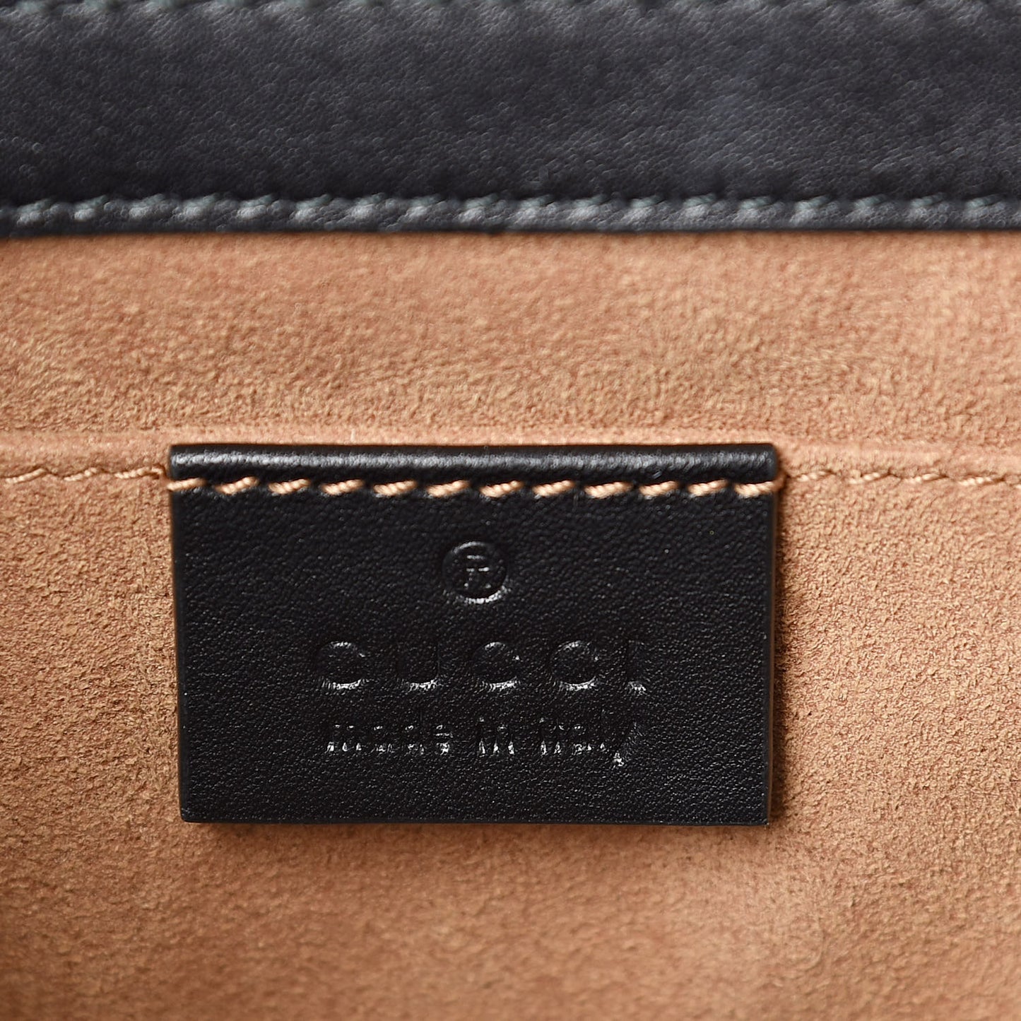 GG Supreme Monogram Calfskin Small Padlock Shoulder Bag Beige Black Cuir