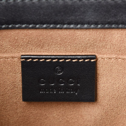 Gucci GG Supreme Monogram Calfskin Small Padlock Shoulder Bag Beige Black Cuir 6 of 14