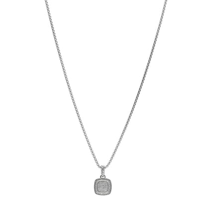 David Yurman DAVID YURMAN Sterling Silver Diamond Pave 7mm Petite Albion Pendant Necklace 1 of 4