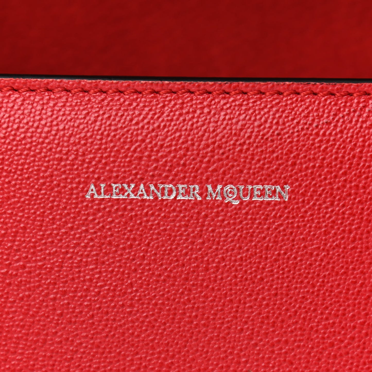 Grained Calfskin Medium Insignia Flap China Red
