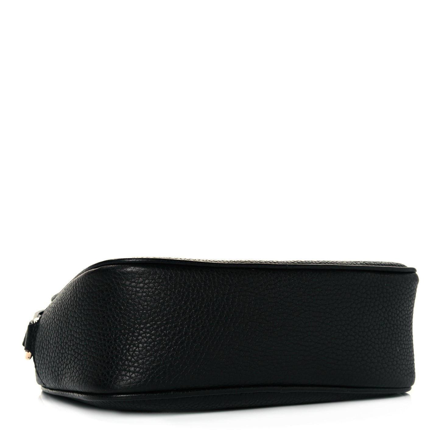 Pebbled Calfskin Small Soho Disco Bag Black