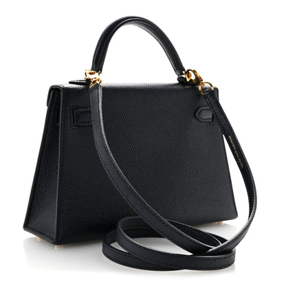 Hermes Epsom Mini Kelly Sellier 20 Bleu Indigo 3 of 14