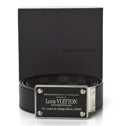 Louis Vuitton Damier Graphite 35mm LV Inventeur Reversible Belt 85 34 6 of 6