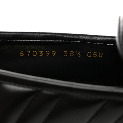 Gucci Nappa Matelasse Double G Marmont Loafers 38.5 Black 7 of 9