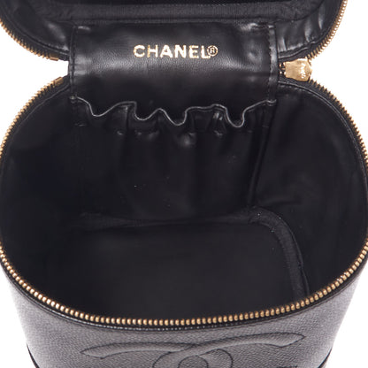 Chanel Caviar Vanity Cosmetic Case Black 6 of 9