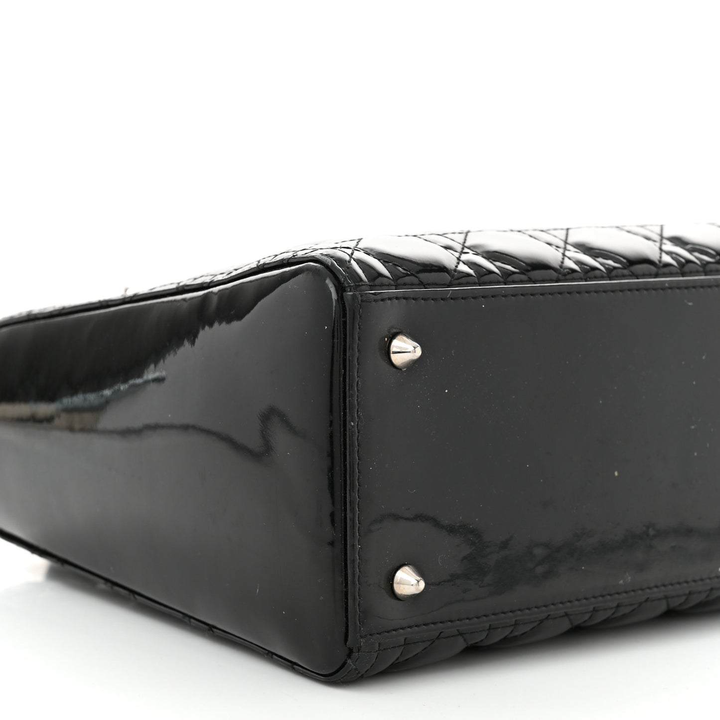 Patent Cannage Medium Lady Dior Black