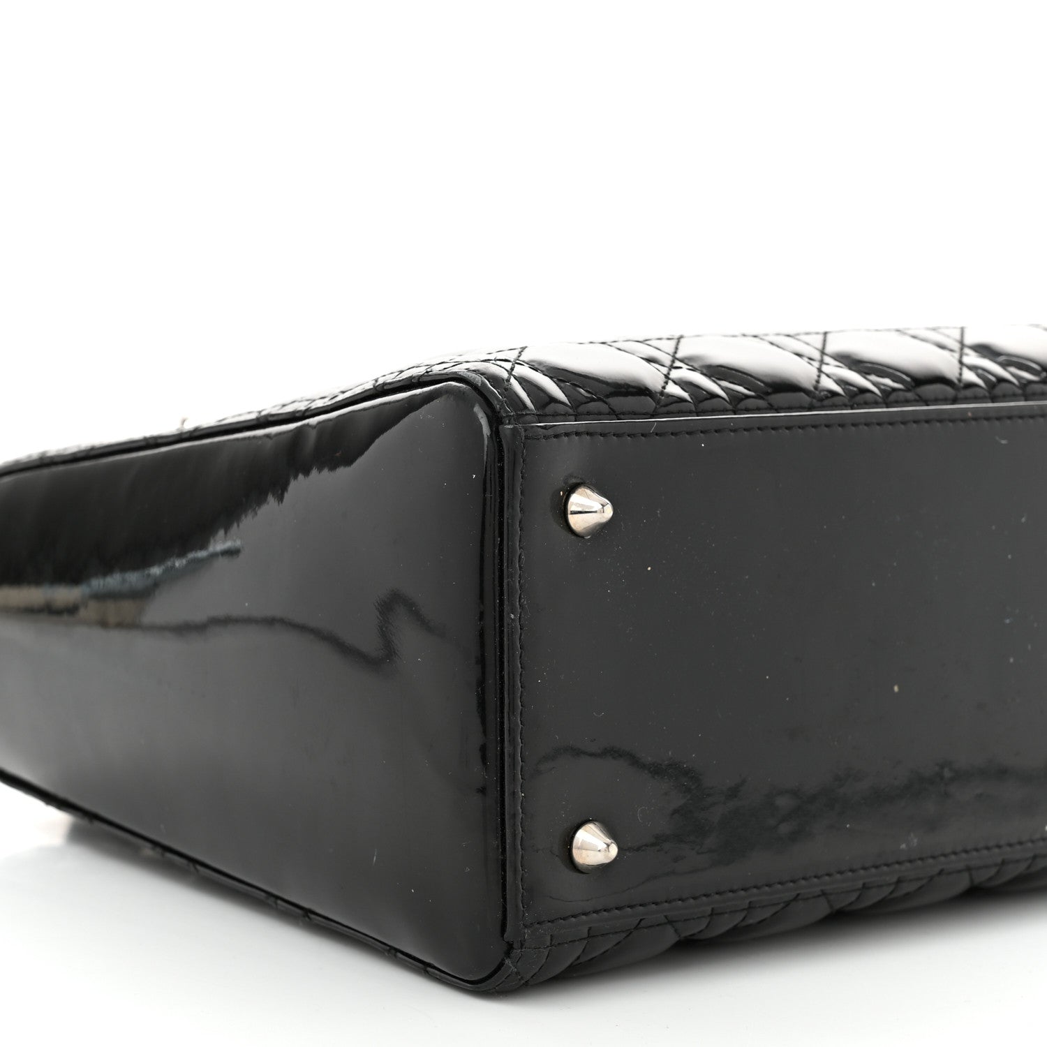 Christian Dior Patent Cannage Medium Lady Dior Black 9 of 10