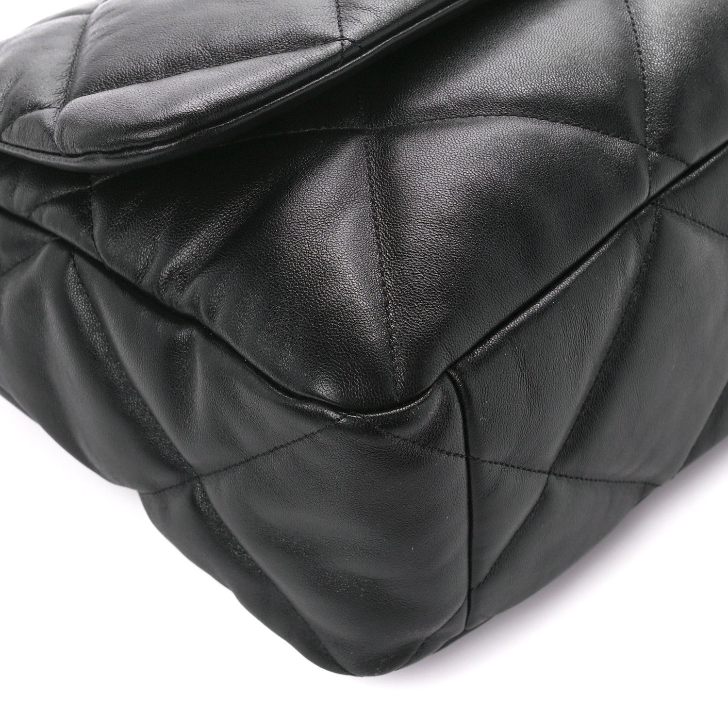 Chanel Goatskin Quilted Maxi Chanel 19 Flap Black 8 of 9
