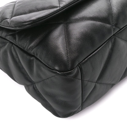 Chanel Goatskin Quilted Maxi Chanel 19 Flap Black 8 of 9