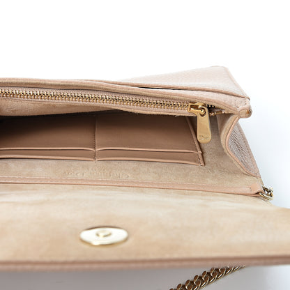 Christian Dior Grained Calfskin Diorama Wallet on Chain Pouch Nude 4 of 8