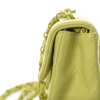 Chanel Lambskin Quilted Mini Square Flap Green 14 of 16