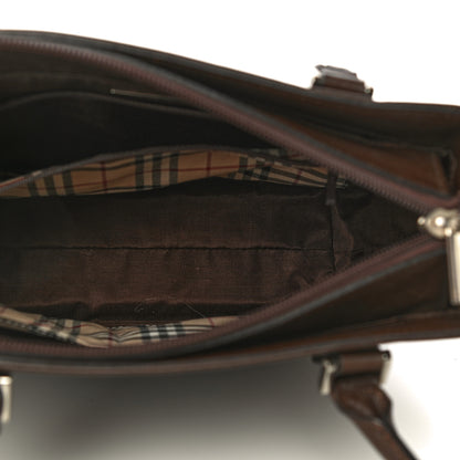 Burberry Saffiano Top Handle Tote Brown 8 of 12