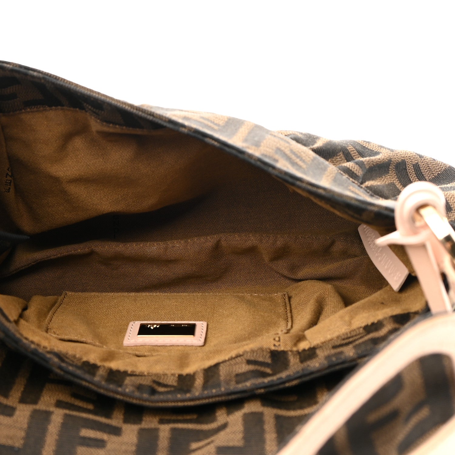 Fendi Zucca Cuoio Lucido Small Chef Shoulder Bag Tobacco Bois de Rose 5 of 15