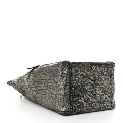 Saint Laurent Metallic Embossed Large Downtown Tote Black 4 of 11