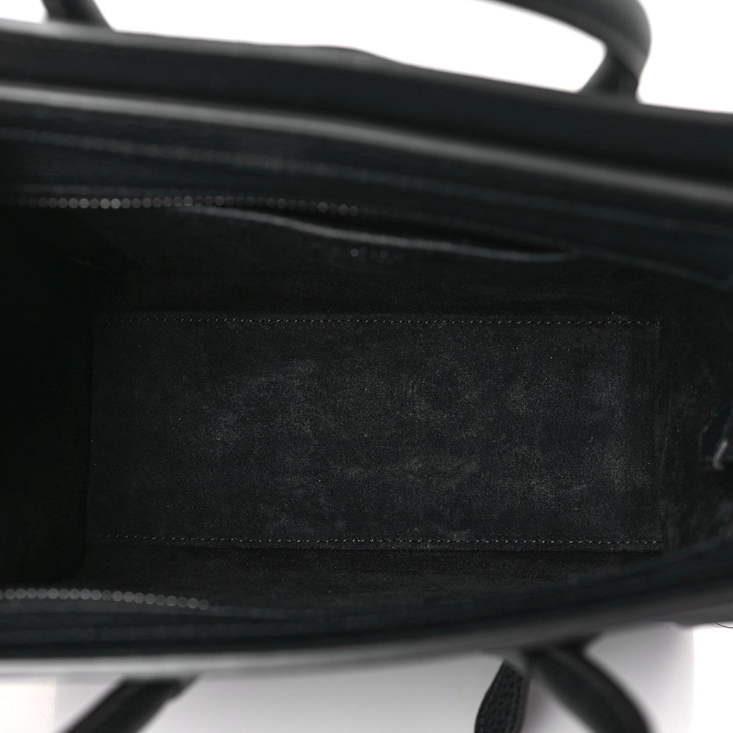 Drummed Calfskin Nano Luggage Black