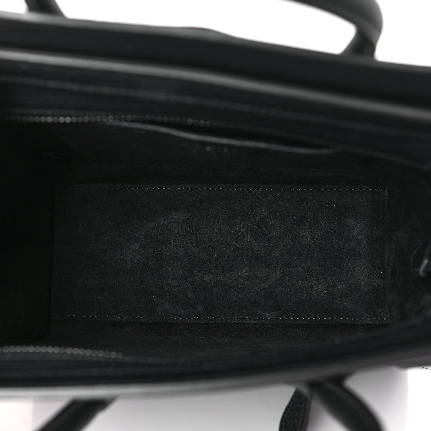 Celine Drummed Calfskin Nano Luggage Black 5 of 9