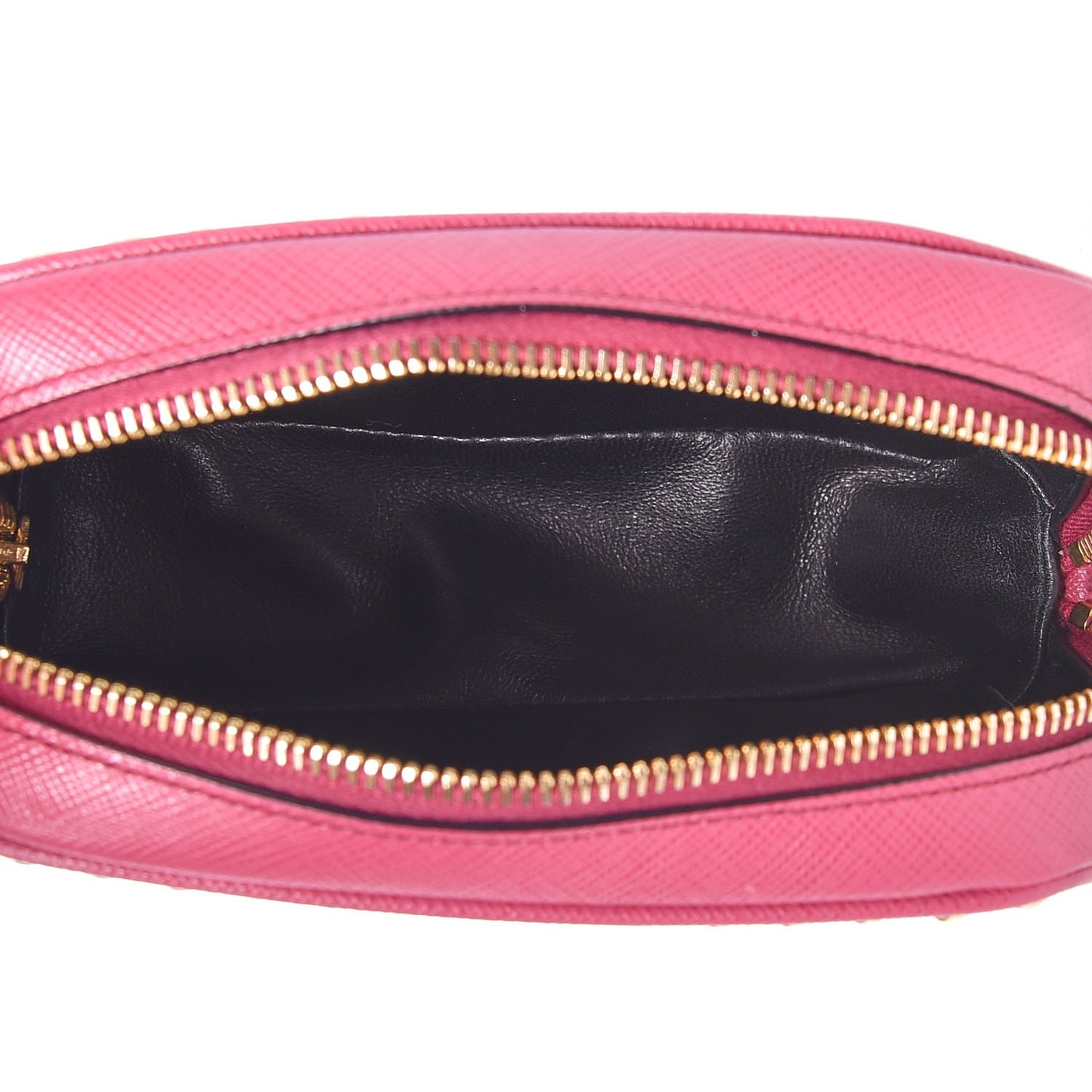 Saffiano Crystal Embellished Mini Camera Crossbody Fuxia Geranio