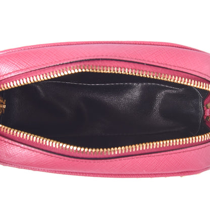 Prada Saffiano Crystal Embellished Mini Camera Crossbody Fuxia Geranio 5 of 8