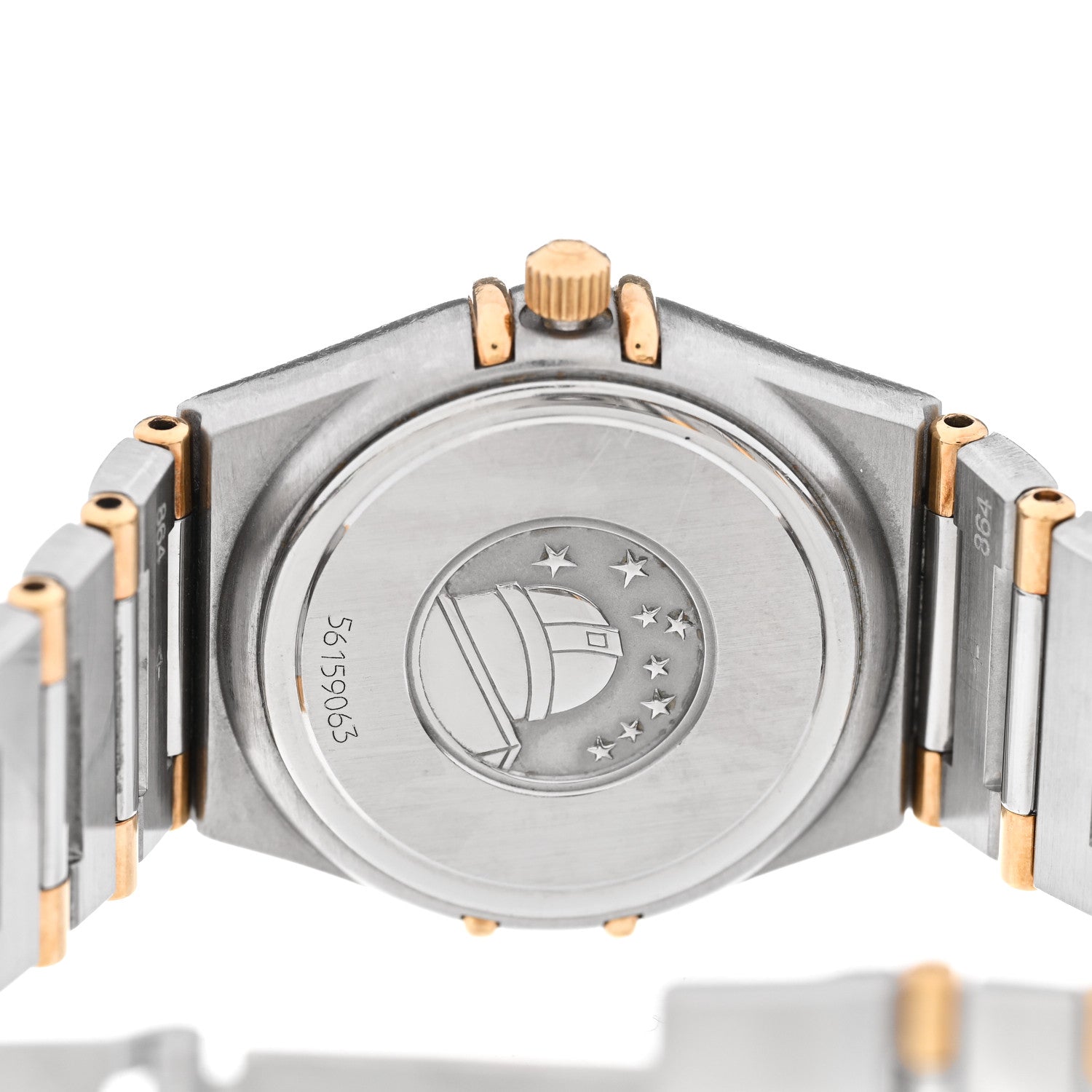Omega Stainless Steel 18K Yellow Gold 22mm Constellation Quartz Watch White 1362.30 4 of 4