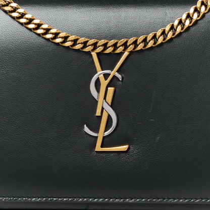 Saint Laurent Smooth Calfskin Tri-Metal Cassandre Wallet On Chain WOC Black 8 of 12