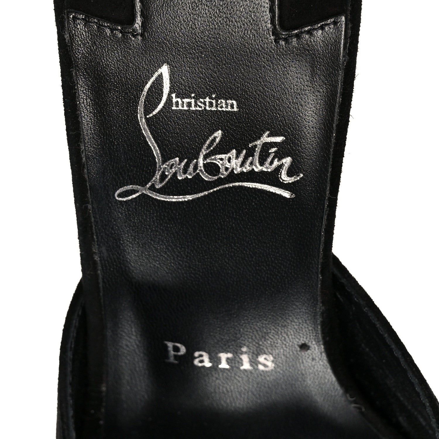 Christian Louboutin Veau Velours Condora 85 Mules 37 Black 7 of 8