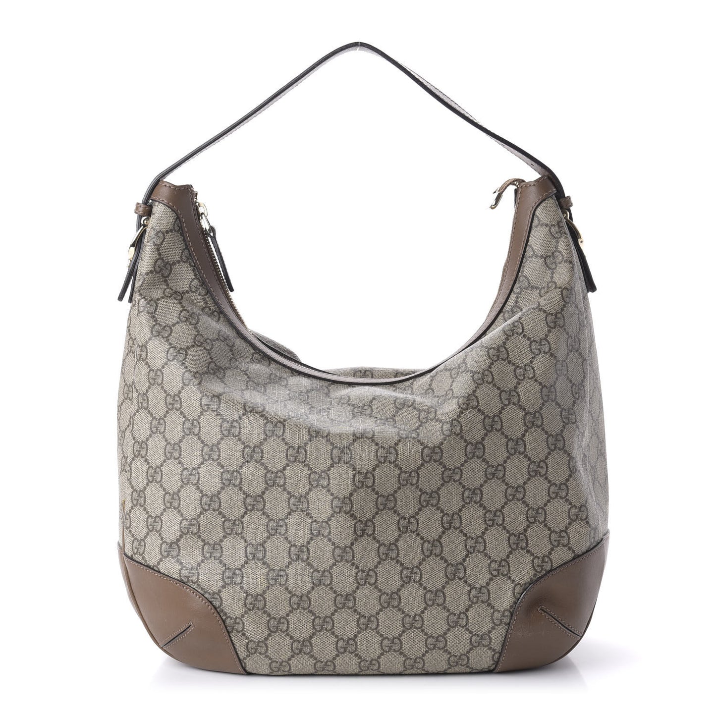 GG Supreme Monogram Margaux Calfskin Medium Nice Hobo Beige Ebony Acero