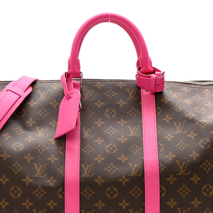 Louis Vuitton Monogram Macassar Keepall Bandouliere 50 Fuchsia 5 of 11