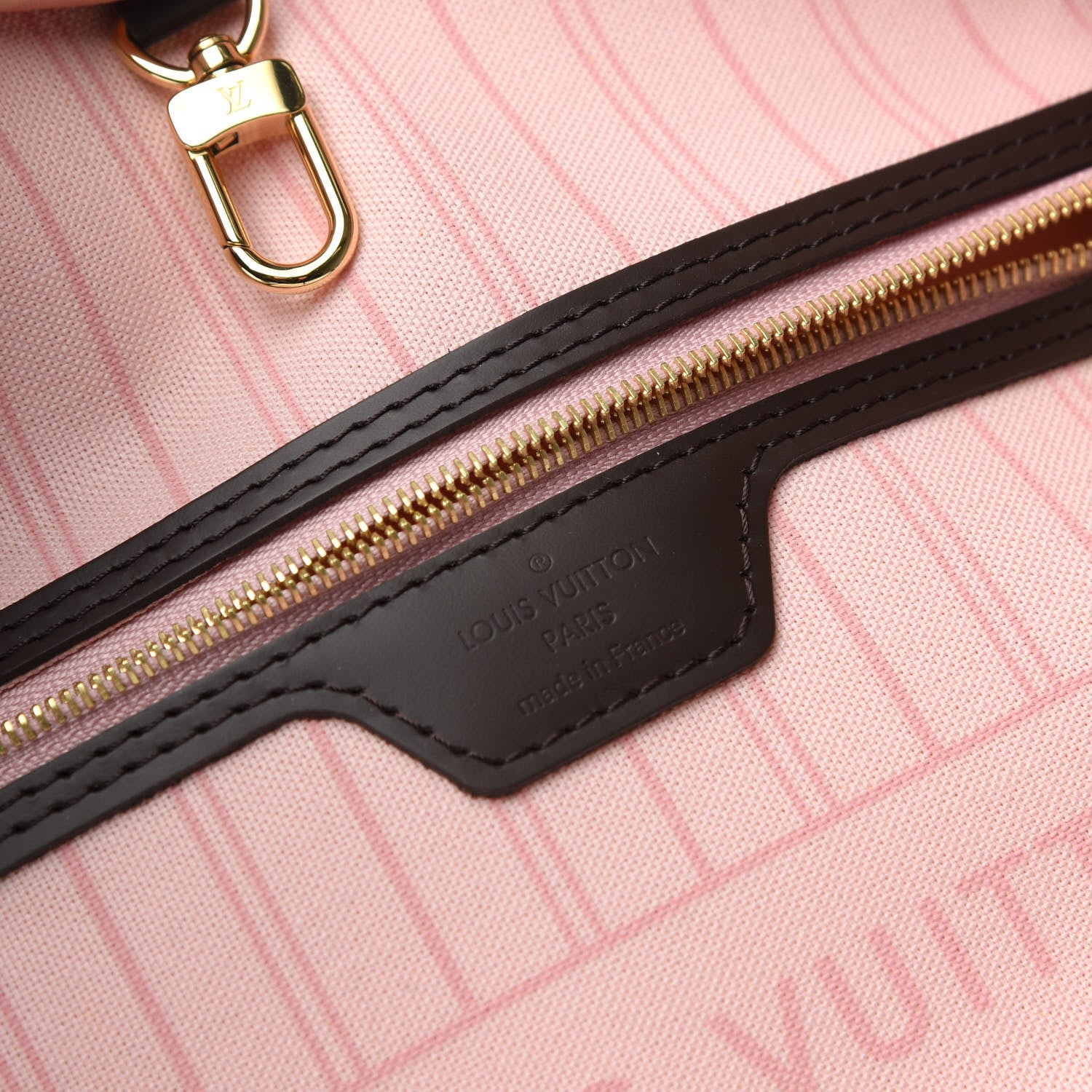 Louis Vuitton Damier Ebene Neo Neverfull MM Rose Ballerine 8 of 9