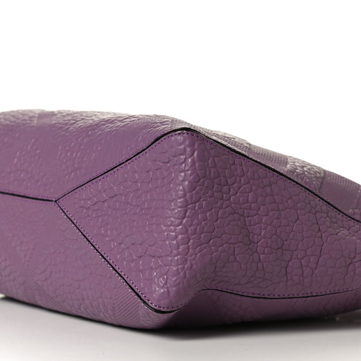 Heritage Grain Check Embossed Medium Dewsbury Tote Purple