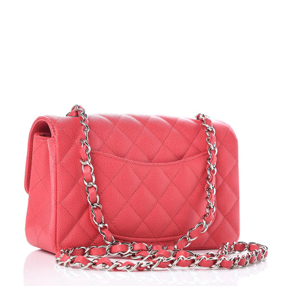 Chanel Caviar Quilted Mini Rectangular Flap Light Red 3 of 9