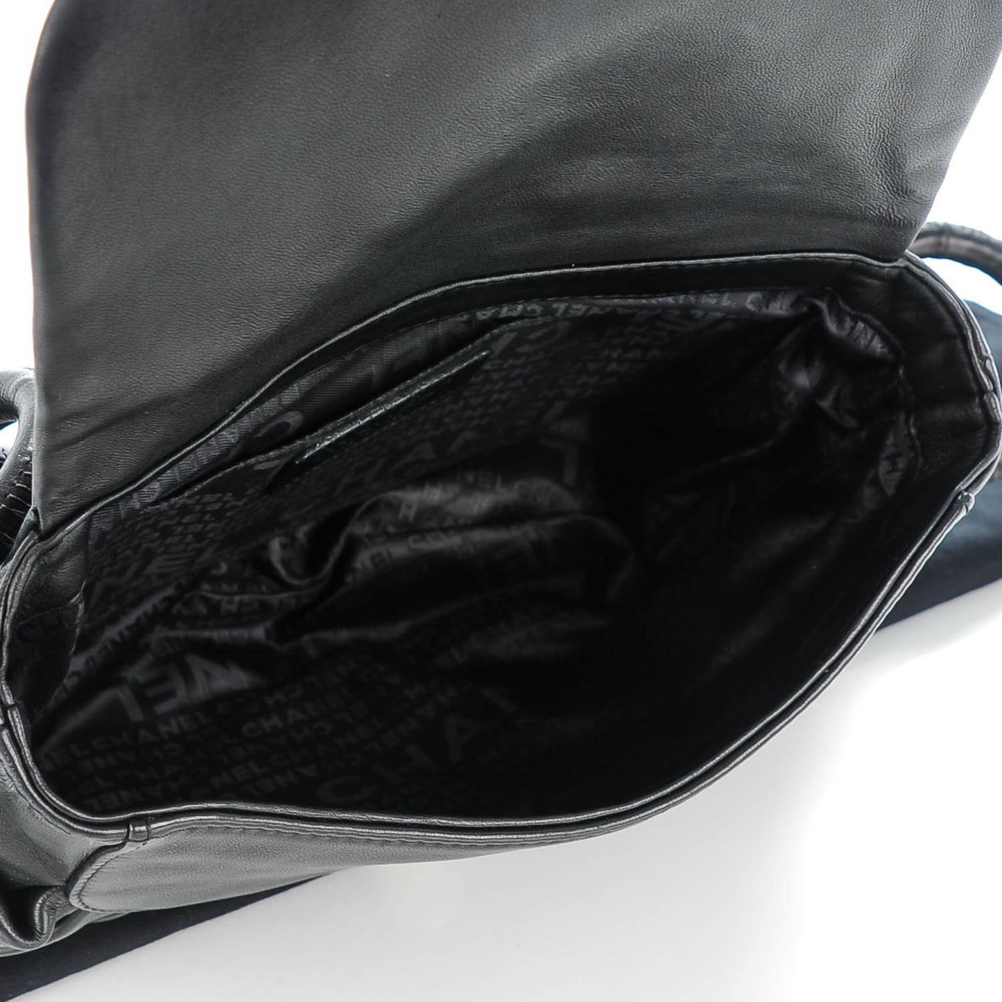 Lambskin Pleated CC Hobo Black