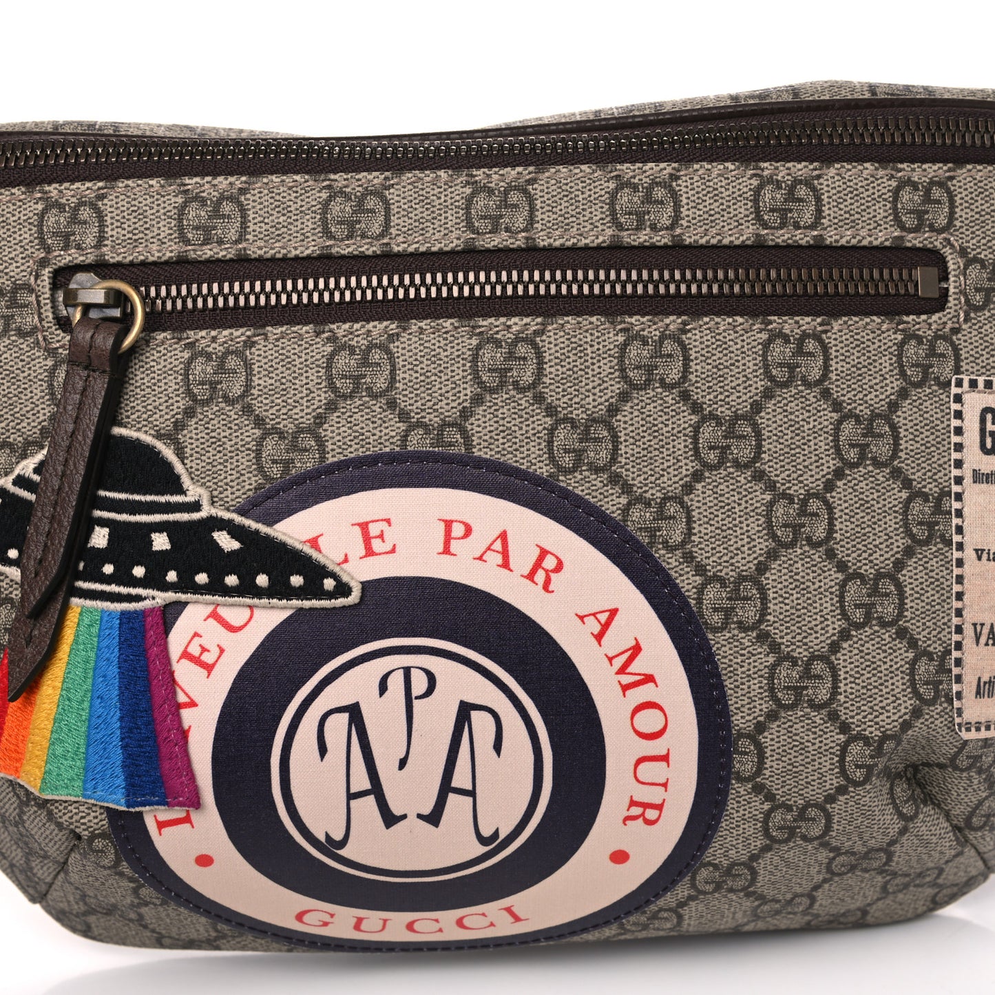 GG Supreme Monogram Courrier Belt Bag Beige New Acero